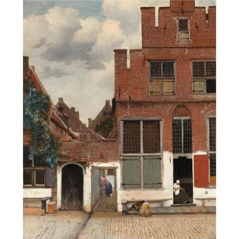 Πίνακας σε καμβά Johannes Vermeer - The Little Street - 1657