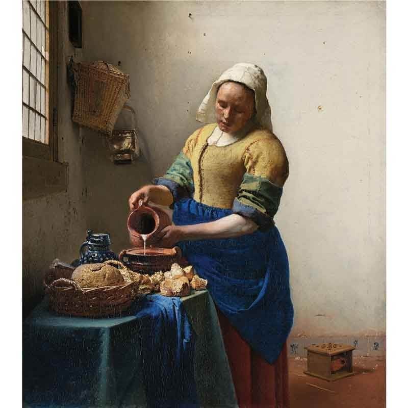 Πίνακας σε καμβά Johannes Vermeer - The Milkmaid - 1658