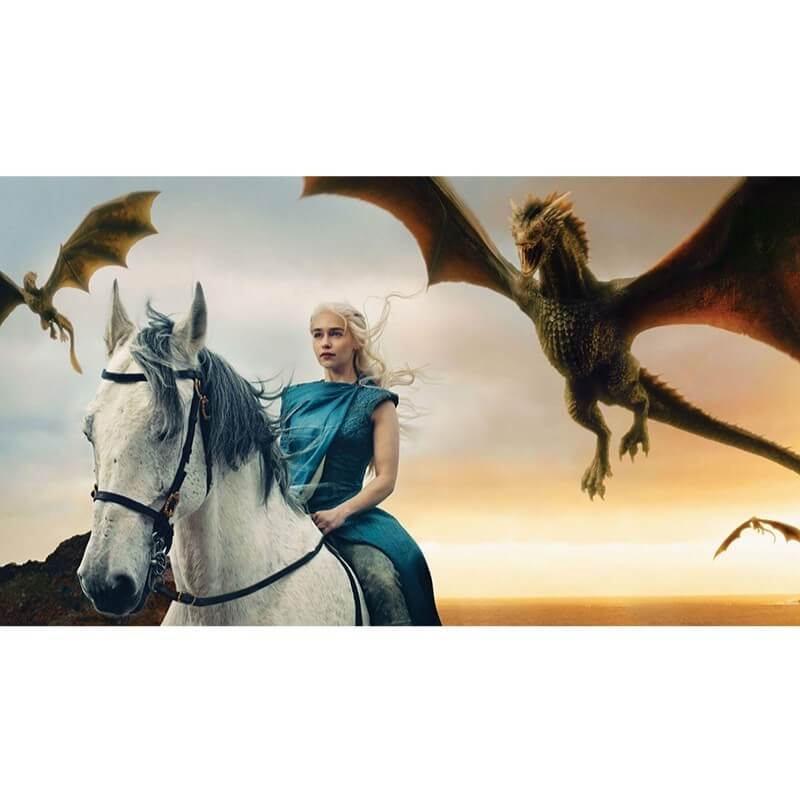 Πίνακας σε καμβά Kalisi Daenerys και Δράκοι