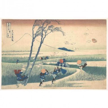 Πίνακας σε καμβά Katsushika Hokusai - Ejiri in Suruga Province