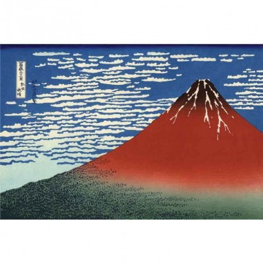 Πίνακας σε καμβά Katsushika Hokusai - Red Fuji Mountain