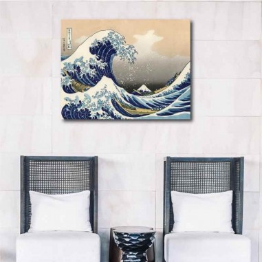 Πίνακας σε καμβά Katsushika Hokusai - The Great Wave off Kanagawa