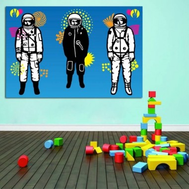 Πίνακας σε καμβά Κόμικ αστροναύτες