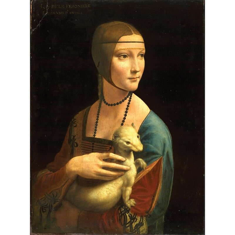 Πίνακας σε καμβά Leonardo da Vinci - Dama con l ermellino