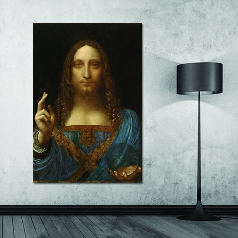 Πίνακας σε καμβά Leonardo da Vinci - Salvator Mundi