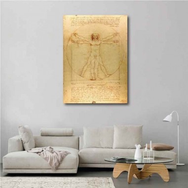 Πίνακας σε καμβά Leonardo Da Vinci - The Vitruvian Man