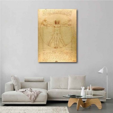 Πίνακας σε καμβά Leonardo Da Vinci - The Vitruvian Man