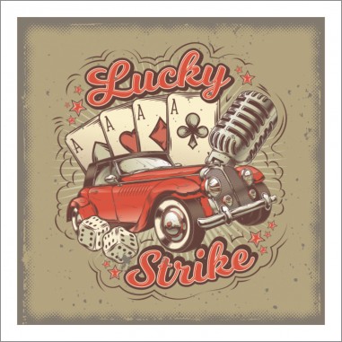 Πίνακας σε καμβά lucky strike