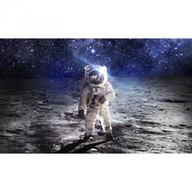 Πίνακας σε καμβά με άνθρωπο στο φεγγάρι