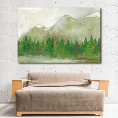 Πίνακας σε καμβά με Δάσος στο βουνό
