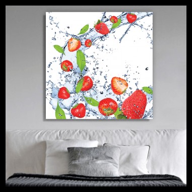 Πίνακας σε καμβά με φράουλες