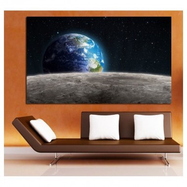 Πίνακας σε καμβά με τη γη από το φεγγάρι