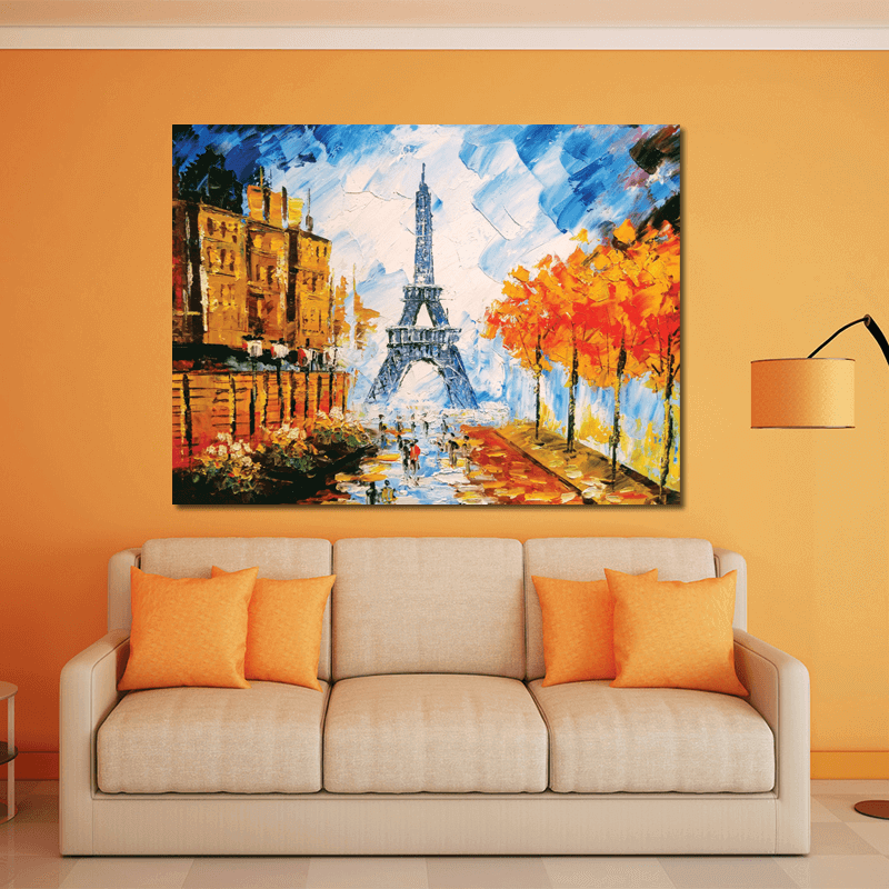 Πίνακας σε καμβά με Βόλτα στο Παρίσι