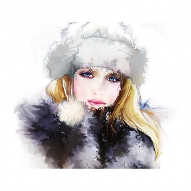 Πίνακας σε καμβά με Winter girl