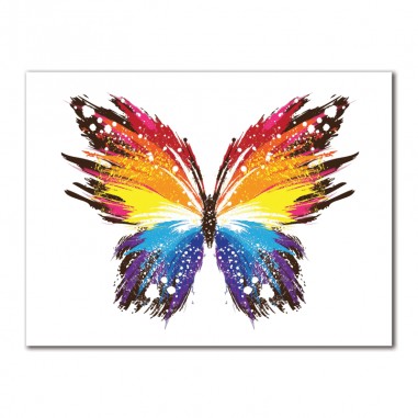 Πίνακας σε καμβά με Χρωματιστή Πεταλούδα