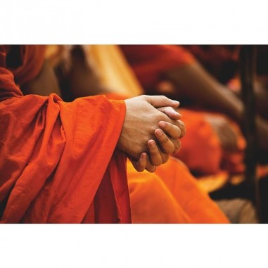 Πίνακας σε καμβά Μοναχός Βουδιστής Προσεύχεται