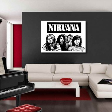 Πίνακας σε καμβά Nirvana Band