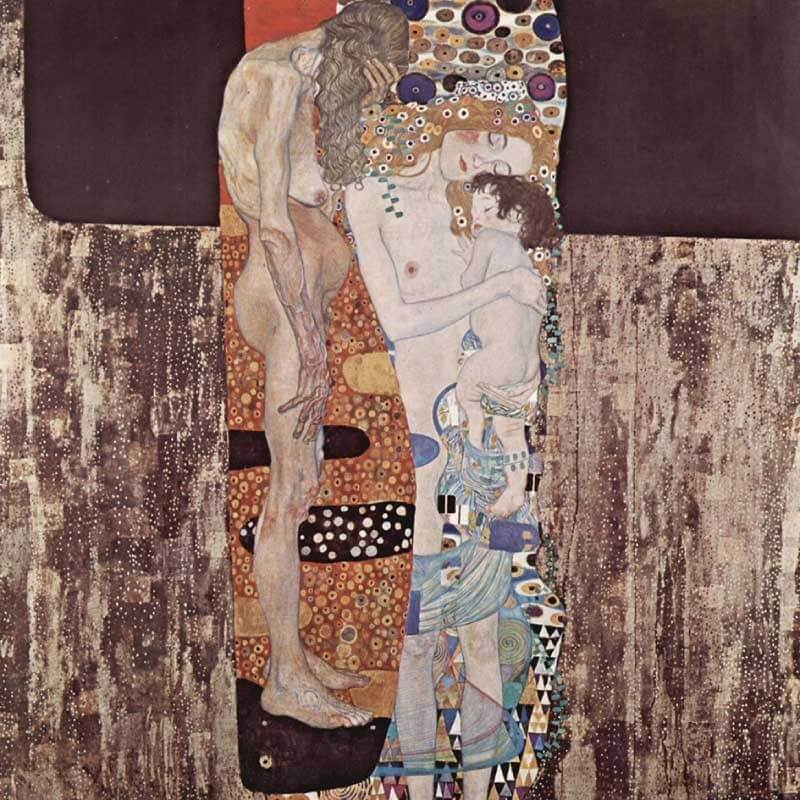 Πίνακας σε καμβά Οι τρεις ηλικίες της γυναίκας-Gustav Klimt