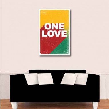 Πίνακας σε καμβά One Love Poster