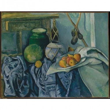 Πίνακας σε καμβά Paul Cezanne - Still Life with a Ginger Jar and Eggplants(1893)