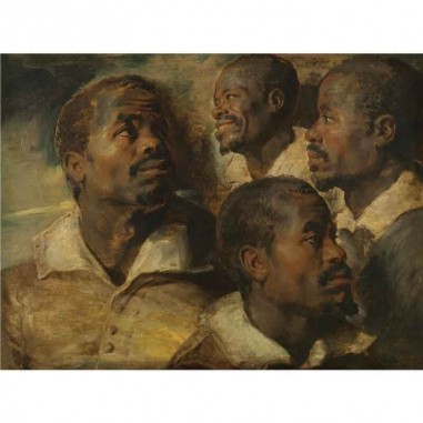 Πίνακας σε καμβά Peter Paul Rubens - Four studies of a head of a moor