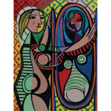 Πίνακας σε καμβά Picasso - Girl before A mirror