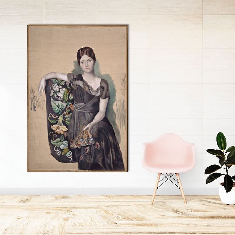 Πίνακας σε καμβά Picasso - Portrait d'Olga dans un fauteuil
