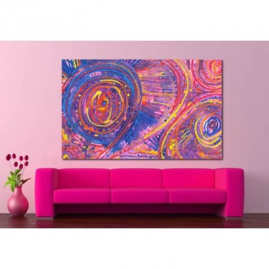 Πίνακας σε καμβά pink abstract