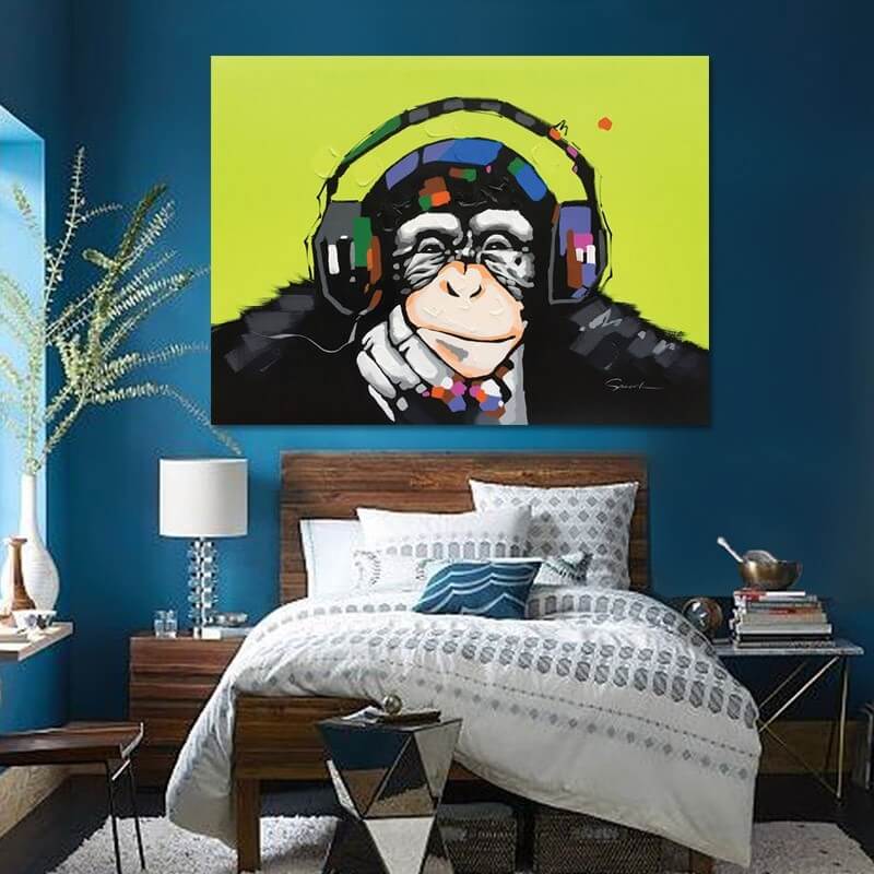Πίνακας σε καμβά Pop Art Μαϊμού