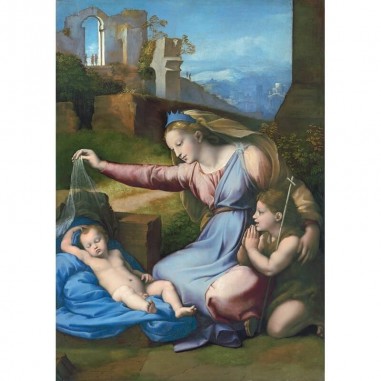 Πίνακας σε καμβά Raffaello - Madonna with the Blue Diadem