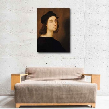 Πίνακας σε καμβά Raffaello Sanzio da Urbino - Presumed portrait of Raphael