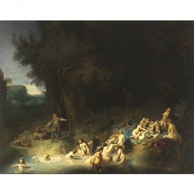 Πίνακας σε καμβά Rembrandt - Diana Bathing with her Nymphs
