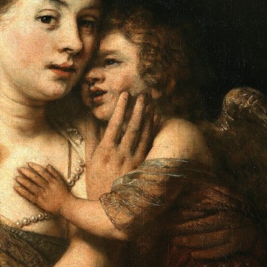 Πίνακας σε καμβά Rembrandt - Venus and Amor