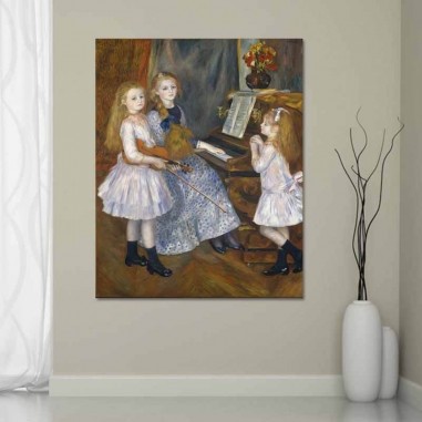 Πίνακας σε καμβά Renoir - The Daughters of Catulle Mendès, Huguette, Claudine and Helyonne