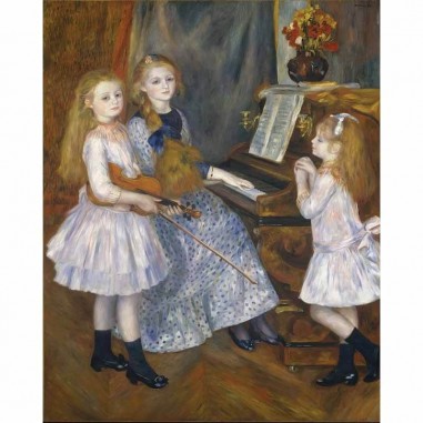 Πίνακας σε καμβά Renoir - The Daughters of Catulle Mendès, Huguette, Claudine and Helyonne