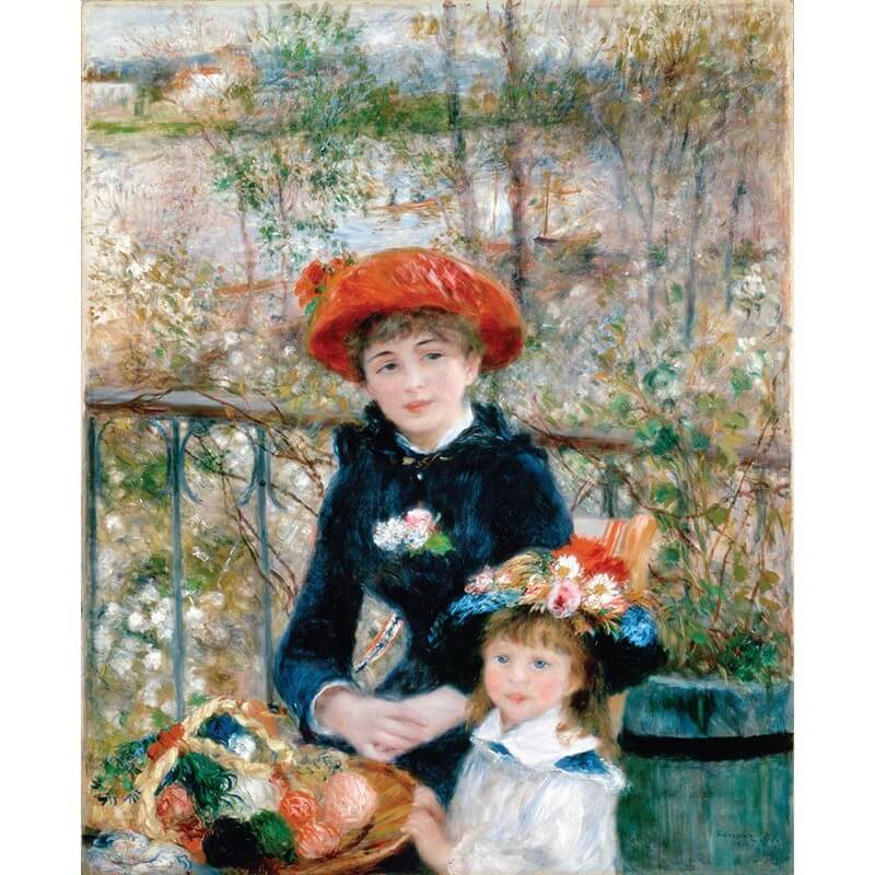 Πίνακας σε καμβά Renoir - The two Sisters, on the Terrace