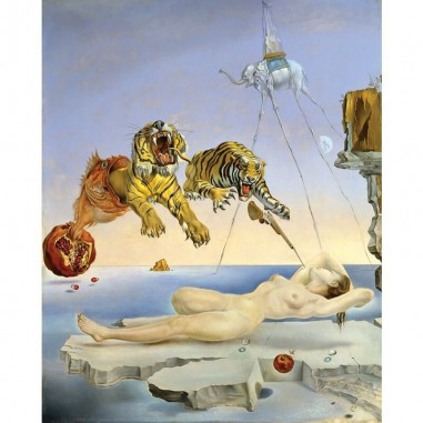 Πίνακας σε καμβά Salvador Dali - Dream Caused by the Flight of a Bee around a Pomegranate a Second before Waking