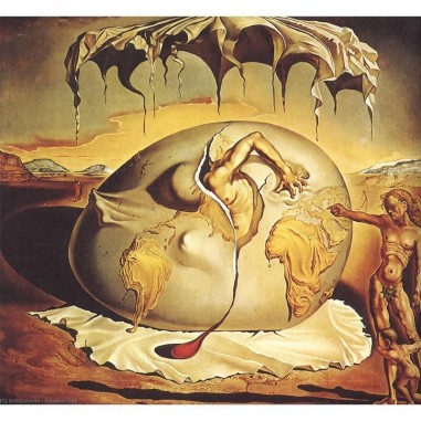 Πίνακας σε καμβά Salvador Dali - Geopolitical child watching the birth of the new man