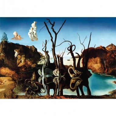 Πίνακας σε καμβά Salvador Dali - Swans Reflecting Elephants