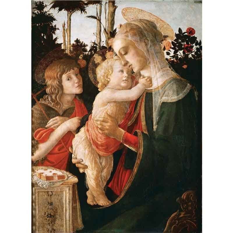 Πίνακας σε καμβά Sandro Botticelli - Madonna and Child with St. John the Baptist - 1470–1475