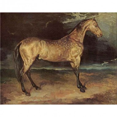 Πίνακας σε καμβά Théodore Géricault - Horse in the Storm - 1820