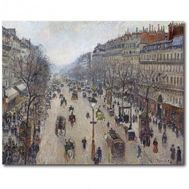 Πίνακας σε καμβά του Camille Pissarro Boulevard Montmartre