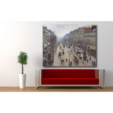 Πίνακας σε καμβά του Camille Pissarro Boulevard Montmartre