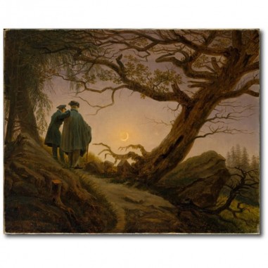 Πίνακας σε καμβά του Caspar Friedrich Two Men Contemplating the Moon