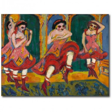 Πίνακας σε καμβά του Ernst Ludwig Kirchner Czardas dancers
