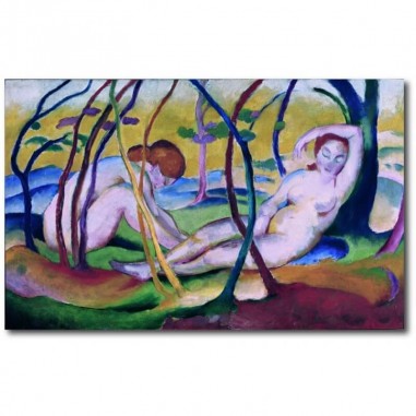 Πίνακας σε καμβά του Franz Marc Nudes under Trees