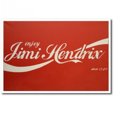 Πίνακας σε καμβά του Jimi Hedrix Coca Cola