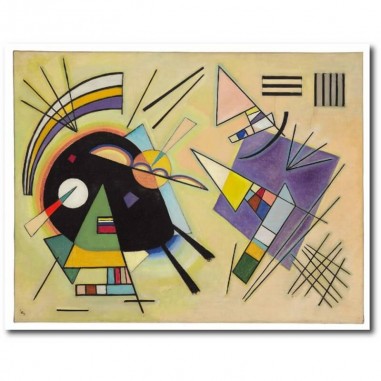 Πίνακας σε καμβά του Kandinsky Schwarz undviolet