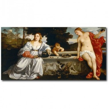 Πίνακας σε καμβά του Titian Sacred and Profane Love