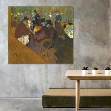 Πίνακας σε καμβά Toulouse Lautrec - At the Moulin Rouge